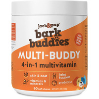 Jack&Pup Dog Vitamins And Supplements Multivitamins For Dogs - Bark Buddies Multi-Buddy Dog Multivitamins Chewable Soft Chews Puppy Vitamins And Supplements - Dog Supplements & Vitamins (60Ct)