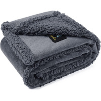 Waterproof Pet Blanket, Liquid Pee Proof Dog Blanket For Sofa Bed Couch, Reversible Sherpa Fleece Furniture Protector Cover For Small Medium Large Dogs Cats, Dark Gray Small(40"" X 28"")