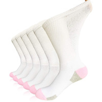 Syollave Women Diabetic Socks Non-Binding Wide Top Loose Fitting Medical Hospital Socks For Diabetes Edema Thick Ankle Crew Socks Casual Dress Sox