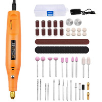 Goxawee 24V Mini Rotary Tool, Corded Rotary Tool With 105Pcs Accessories, 18000Rpm Multi-Purpose Power Rotary Tool For Handmade Crafting And Diy Creations.(Vibrant Orange)
