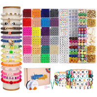 Clay Beads 7200 Pcs 2 Boxes Bracelet Making Kit - 24 Colors Polymer Clay Beads For Bracelet Making Set - Jewelry Making Kit Supplies And Charms - Bracelet Making Kit For Girls Teens Kids Age 4-12
