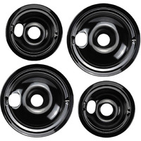 Cenipar Wb31M20 & Wb31M19 Range Burner Drip Pan Bowls Porcelain Plated For Electric Stove Compatible With Ge Hotpoint Ps244375 Ap2028044 Include 2 X 8-Inch + 2 X 6-Inch Drip Pans