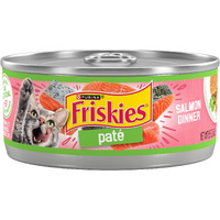 Purina Friskies Wet Cat Food Pate, Pate Salmon Dinner - (Pack Of 24) 5.5 Oz. Cans
