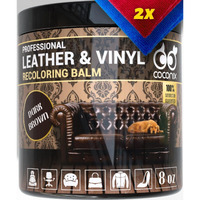 Coconix Leather & Vinyl Recoloring Balm - Dark Brown | Restore Faded, Worn, And Peeling Leather And Vinyl On Sofas, Chairs, And Car Seats | Vibrant Colors With Simple Application
