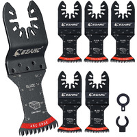 Ezarc Japanese Tooth Oscillating Saw Blade, 5Pcs Arc Edge Oscillating Multitool Blades Clean Cut For Wood, Plastic