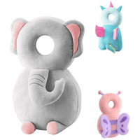 Toddler Baby Head Protection Cushion Backpack Wear,Grey Elephant