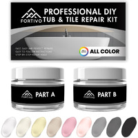 Fiberglass Repair Kit, Porcelain Repair Kit - Fiberglass Tub Repair Kit For Acrylic, Tub Repair Kit For Any Bathtub Color - Bathtub Repair Kit - Acrylic Tub Repair Kit - Porcelain Sink Repair Kit