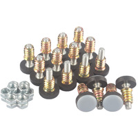Csfmc Furniture Leveler Ptfe(Teflon) Bottom(20Mm Base 1/4-20,16 Pack),Threaded Shank Adjust Pads,Table/Chair/Cabinet/Sofa Medium Adjustable Legs Leveling,Nuts Installation And Floor Protection