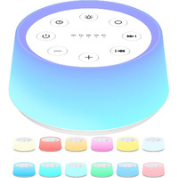 Colorsnoise Sound Machine And White Noise Machine With 30 Soothing Sounds With 12 Colors Baby Night Light With Memory Function (T-White)