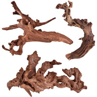 Majoywoo Natural Coral Driftwood For Aquarium Decor Fish Tank Decorations, Assorted Driftwood Branch 6-10"" 3 Pcs, Reptile Decor