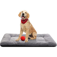 Dog Beds Crate Pad For Medium/Large Dogs Fit Metal,Ultra Soft, Washable & Anti-Slip Kennel Pad For Dogs Cozy Sleeping Mat,Gray 36Inch