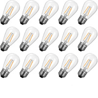 S14 Led Light Bulbs 2700K, Warm White, Shatterproof Lightbulbs Equivalent To 11 W, Dimmable E26 E27 Shatterproof Replacement Bulb For Home Light Fixtures And Decorative, 15 Pc