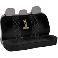 Scooby Doo Waterproof Dog Car Seat Cover For Back Seat - Heavy Duty Black Oxford Automotive Rear Bench Seat Cover For Dogs, Interior Covers For Auto Truck Van Suv