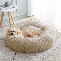 Calming Dog Bed & Cat Bed, Anti-Anxiety Donut Dog Cuddler Bed, Warming Cozy Soft Dog Round Bed, Fluffy Faux Fur Plush Dog Cat Cushion Bed For Small Medium Dogs And Cats (20""/24""/27""/30"")