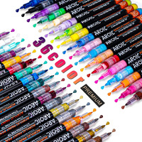 Aroic Paint Pens Paint Markers, 36 Packs Acrylic Paint Markers For Writing On Any Material, Wood, Rock Painting, Glass, Ceramic, Canvas, Easter Egg And More Paintings, Acrylic Paint Set For Painting Supplies, Craft Supplies.