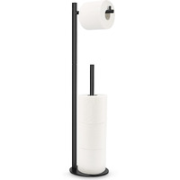 Toilet Paper Holder Stand, Toilet Paper Stand Black, Free Standing Toilet Paper Holder, Toilet Paper Holder With Storage By Bathth
