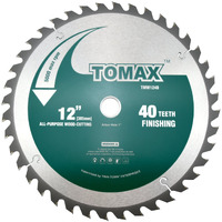 Tomax 12-Inch 40 Tooth Atb Finishing Saw Blade With 1-Inch Arbor
