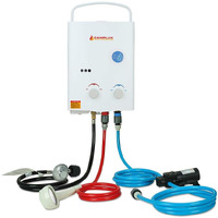 Camplux 5L 1.32 Gpm Outdoor Portable Propane Gas Tankless Water Heater With 1.2 Gpm Water Pump
