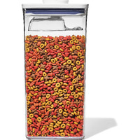 Oxo Good Grips Pet Pop Container - 6.0 Qt/5.7 L With Half Scoop Ideal For Up To 6.5Lbs Of Dog Food Or 4.5Lbs Of Cat Food  Airtight Dog And Cat Food Storage Container  Bpa Free, Clear