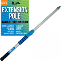 Extension Pole Telescoping Pole Extension Rod Extendable Pole Telescopic Deck Brush Boat Hook Painters Pole 3/4"" Universal End Painting Paint Roller Mop Handle Twist Lock Long Stick Extender 1.8-3Ft