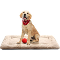 Dog Beds Crate Pad For Medium/Large Dogs Fit Metal Dog Crates,Ultra Soft Dog Crate Bed Washable & Anti-Slip Kennel Pad For Dogs Cozy Sleeping Mat,Cream 36Inch