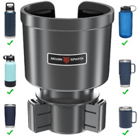 Upgraded Car Cup Holder Expander Adapter With Offset Adjustable Base, Compatible With Yeti 14/24/36/46Oz Ramblers, Hydro Flasks 32/40Oz, Other Large Bottles Mugs In 3.5 ""-4.0 "", Silver 1 Pack