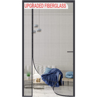 Upgraded Magnetic Screen Door Thicker 255G/? Fiberglass Mesh,Reversible Left Right Side Opening,Fit Door Size 38 X 82 Inch,Retractable Door Screen Magnetic Closure,Door Curtain For Single Front Door