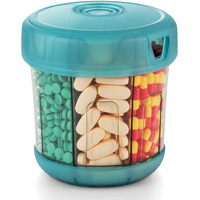 Extra Large Supplement Organizer With Xl 7 Large Compartments, Tpu Soft Lid Easy To Load And To Use Pill Dispenser, 1 Month Jumbo Vitamin Holder Medicine Storage