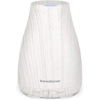 Innogear Essential Oil Diffuser, Upgraded Diffusers For Essential Oils Aromatherapy Diffuser Cool Mist Humidifier With 7 Colors Lights 2 Mist Mode Waterless Auto Off For Home Office Room, White Grey