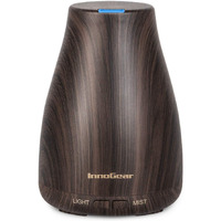 Innogear Essential Oil Diffuser, Upgraded Diffusers For Essential Oils Aromatherapy Diffuser Cool Mist Humidifier With 7 Colors Lights 2 Mist Mode Waterless Auto Off For Home Office Room, Brown