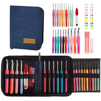 Yarniss 20 Sizes Crochet Hooks Complete Set,0.5Mm-10Mm, Multicolor, Large, Ergonomic Crochet Hooks With Case For Arthritic Hands