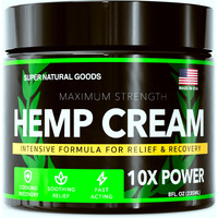 Hemp Cream Maximum Strength (8Oz) Soothe Discomfort - Back Neck Muscle Nerve Joint & Leg Support - Arnica, Aloe Vera + More, Natural Relief Cream - Non Gmo & Cruelty Free - Usa Made