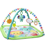 Bright Starts Wild Wiggles Baby Activity Gym & Play Mat With Foldingtoy Bar, Newborn And Up - Green, 18.5 X 29.1 X 29.1