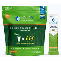 Liquid I.V. Hydration + Energy Multiplier - Mango Tamarind - Hydration Powder Packets  Electrolyte Drink Mix  Easy Open Single-Serving Stick  Non-Gmo  14 Sticks