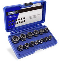 Platinumedge Bolt Extractor Tool Set, 13 Pieces Impact Bolt & Nut Remover Set, Stripped Lug Nut Remover, Extraction Socket Set For Easy Out Rusted Rounded Damaged Nuts Sockets And Bolts, Cr-Mo