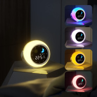Kids Alarm Clock For Bedroom Decor, Ok To Wake Digital Clock For Toddlers With Sunrise & Moon, White Noise Sound Machine & Night Light For Girl/Boy, Children Sleep Trainer (Yellow) Mini
