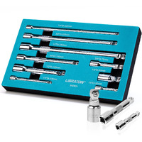Libraton Wobble Extension Set 1/4'' 3/8'' 1/2'', Wobble Socket Extension, Extension Set, Wobble Socket Extension Set, Drive Socket Extension Bars 9Pcs (Cr-V) With Chrome Plated In Eva Storage Tray