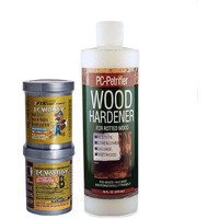 Pc-Products Pc-Woody Wood Repair Epoxy Paste, Two-Part 12 Oz, And Pc-Petrifier Wood Hardener 16 Oz, Kit