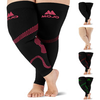 Mojo Compression Socks - Hot Pink 7Xl Thigh-High Leg Sleeve - Circulation 20-30Mmhg - Designed For Bariatric Patients With Varicose Veins, Dvt, And Lymphedema - Extra Wide Ankle & Calf - A609Hp10 - 1 Pair