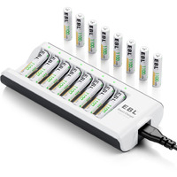 Ebl Rechargeable Aaa Batteries (Procyco 1100Mah) 16 Pack 1.2V Nimh Triple Aaa Battery With Aa Aaa Battery Charger