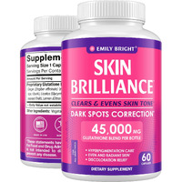 Glutathione Capsules - 45,000Mcg Glutathione Supplement - Skin Tone Enhancer - Targets Dark Spots & Acne Marks - Potent Antioxidant - 60 Caps