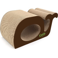 Best Pet Supplies Corrugated Cardboard Cat Scratcher Refill Pads, Lounger, And Fun Interactive Scratching Boards, Claw Safe, Durable, Natural Recycled Materials, Supports Active Play - Whale