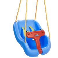 Little Tikes Snug 'N Secure Blue Swing With Adjustable Straps, 2-In-1 For Baby And Toddlers Ages 9 Months - 4 Years