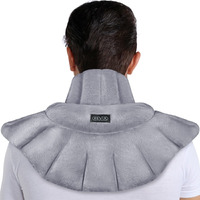 Revix Microwavable Heating Pad For Neck Shoulders And Back, Microwave Heated Neck Wrap With Moist Heat, Weighted Neck Warmer, Light-Gray