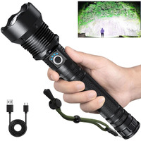 Rechargeable Flashlights 250,000 Lumens, Super Bright Led Flashlight High Lumens With Usb Cable, 5 Modes Waterproof Flashlight Powerful Flash Light For Camping Hiking