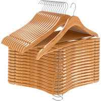 Utopia Home Premium Wooden Hangers 30 Pack - Durable & Slim Coat Hanger - Suit Hangers With 360-Degree Rotatable Hook - Wood Hangers With Shoulder Grooves (Natural Color)