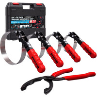 Spurtar Universal Oil Filter Wrench 3 Jaw Adjustable Oil Filter Removal Tool, 2 Way Oil Filter Wrench For Removing Oil Filters From Diameters 2-1/2'' To 4-9/16'' Inches