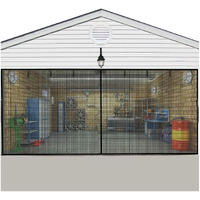 Eapele Garage Door Screen 16X7Ft For 2 Car Garage, 300-Mesh Screen Keep Out Dust Also Allow Fresh Air To Come Through, Strong Magnets Make Sure Snaps Shut Behind You