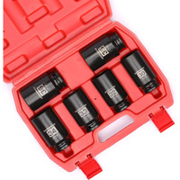 Mixpower 6-Piece1/2- Inch Drive Deep Impact Socket Set, Impact Grade Socket Set, 6 Point, Cr-Mo, Metric,30Mm, 32Mm, 33Mm, 34Mm, 35Mm, 36Mm