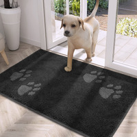 Purrugs Dirt Trapper Door Mat 24 "" X 35.5 "", Non-Skid/Slip Machine Washable Microfiber Entrance Rug, Shoes Scraper, Dog Doormat, Super Absorbent Floor Mat For Muddy Wet Shoes And Paws, Charcoal